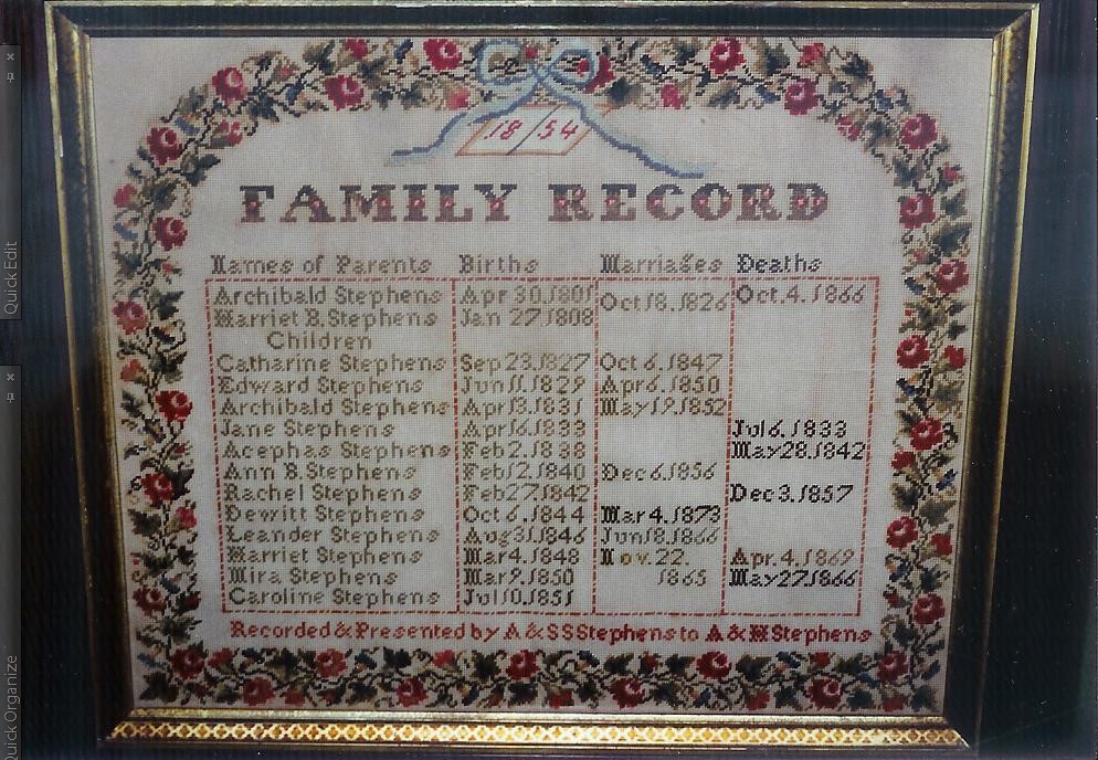 Listing of Family Files Historic Society